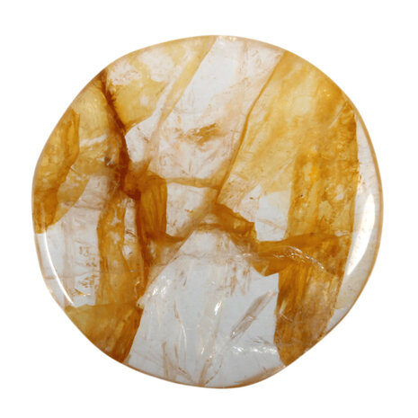 Golden healer (limonietkwarts) steen plat gepolijst