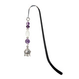 Boekenlegger Boeddha met amethist en sneeuwkwarts