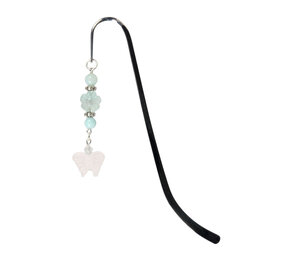 Boekenlegger vlinder met amazoniet, fluoriet en rozenkwarts Boekenlegger vlinder met amazoniet, fluoriet en rozenkwarts