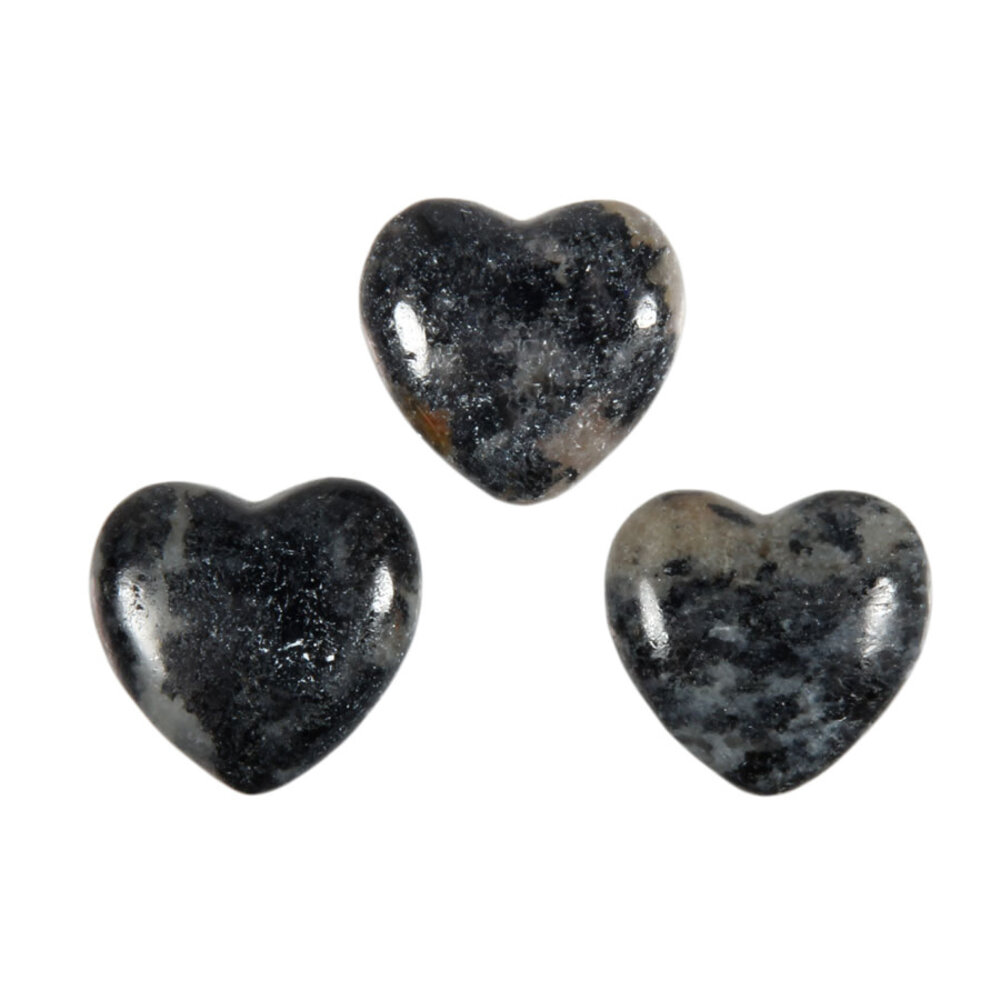 Azeztuliet met toermalijn edelsteen hart 15 mm Azeztuliet met toermalijn edelsteen hart 15 mm