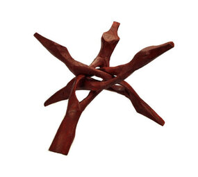 Houten cobra houder voor edelsteen bollen M