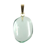 Fluoriet (groen) hanger met 14k gouden oogje Fluoriet (groen) hanger met 14k gouden oogje