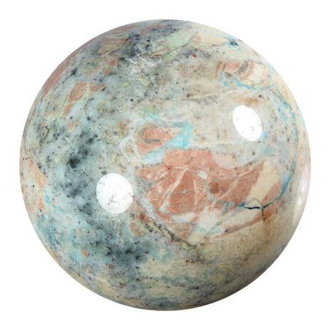 Azuriet-malachiet met koper in matrix bol 92 mm | 1116 gram Azuriet-malachiet met koper in matrix bol 92 mm | 1116 gram