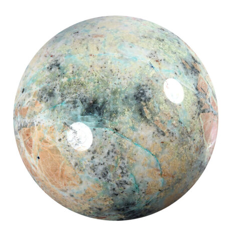 Azuriet-malachiet met koper in matrix bol 92 mm | 1116 gram Azuriet-malachiet met koper in matrix bol 92 mm | 1116 gram