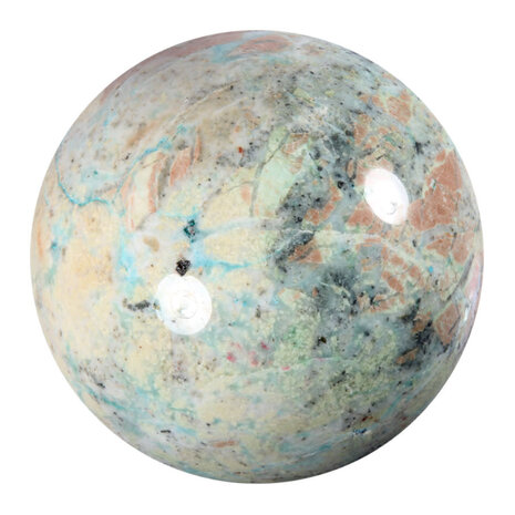 Azuriet-malachiet met koper in matrix bol 92 mm | 1116 gram Azuriet-malachiet met koper in matrix bol 92 mm | 1116 gram