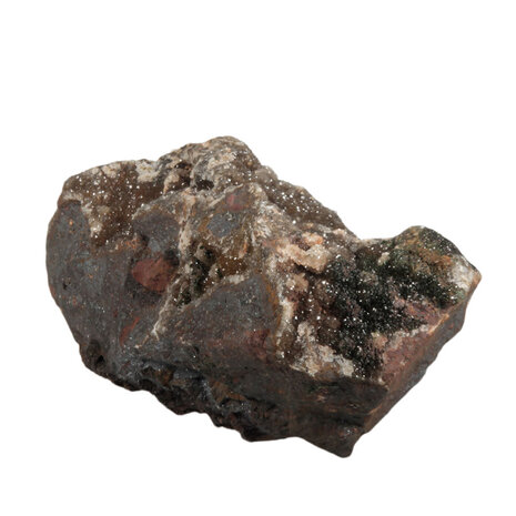 Rookkwarts drusy op speculariet ruw 22 x 8,5 x 9 cm | 2410 gram