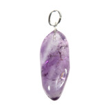 Amethist (licht) hanger met zilveren oogje Amethist (licht) hanger met zilveren oogje