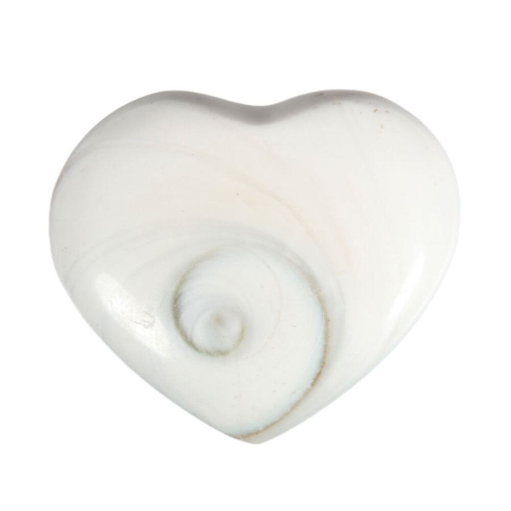 Shiva oog gepolijst hart 3,5 - 4 cm