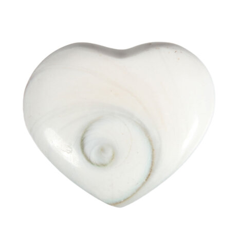 Shiva oog gepolijst hart 3,5 - 4 cm