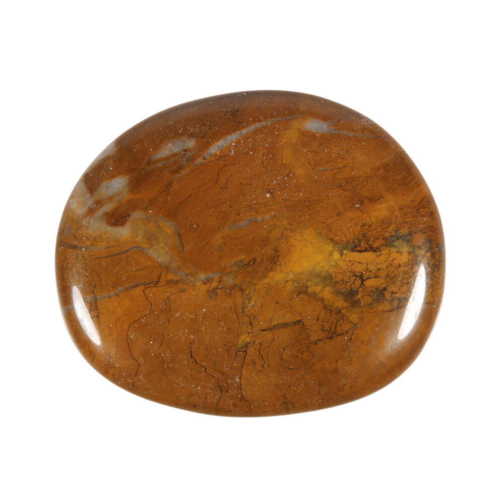 Jaspis (geel) steen plat gepolijst