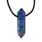 Lapis lazuli hanger dubbeleinder doorboord Lapis lazuli hanger dubbeleinder doorboord