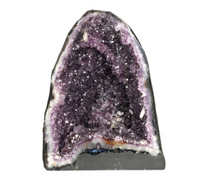 Amethist geode met calciet kristallen 38 x 29 x 26 cm | 23800 gram