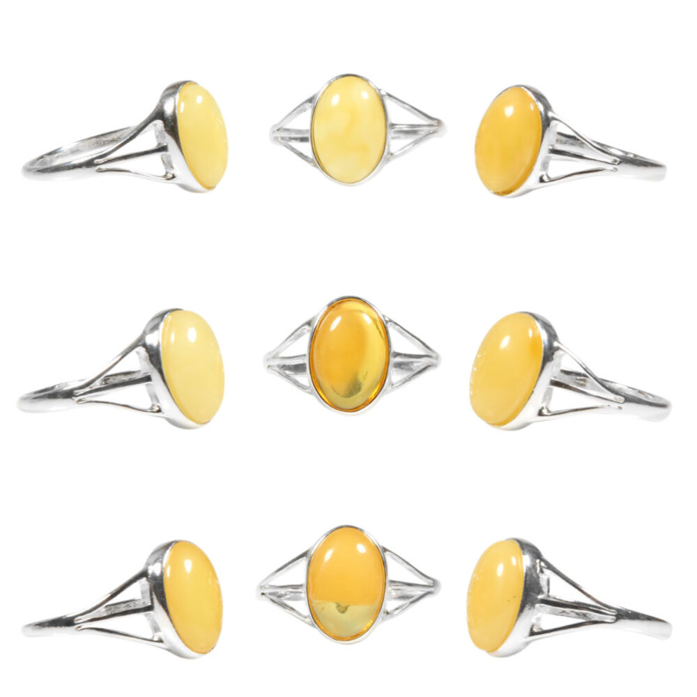 Zilveren ring barnsteen maat 19 1/2 | ovaal 1,2 x 0,8 cm Zilveren ring barnsteen maat 19 1/2 | ovaal 1,2 x 0,8 cm