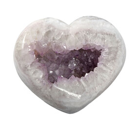 Amethist geode hart geslepen 17 ,5 x 15 x 12,5 cm | 3456 gram Amethist geode hart geslepen 17 ,5 x 15 x 12,5 cm | 3456 gram