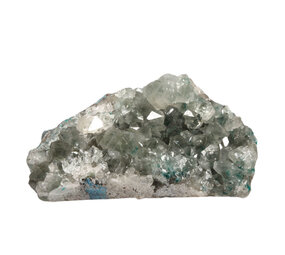 Dioptaas in bergkristal cluster op chrysocolla 17 x 8,5 x 7,5 cm | 1456 gram Dioptaas in bergkristal cluster op chrysocolla 17 x 8,5 x 7,5 cm | 1456 gram