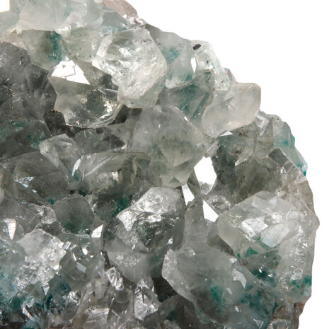 Dioptaas in bergkristal cluster op chrysocolla 17 x 8,5 x 7,5 cm | 1456 gram Dioptaas in bergkristal cluster op chrysocolla 17 x 8,5 x 7,5 cm | 1456 gram