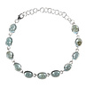 Zilveren armband topaas (blauw) ovaal cabochon 8 x 6 mm Zilveren armband topaas (blauw) ovaal cabochon 8 x 6 mm