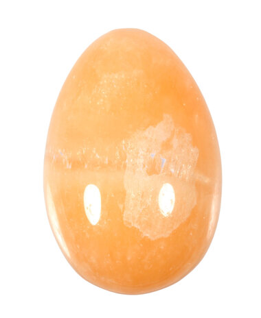 Calciet (oranje) edelsteen ei 4 tot 4,5 cm Calciet (oranje) edelsteen ei 4 tot 4,5 cm