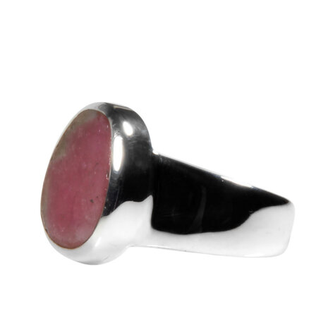 Zilveren ring toermalijn (watermeloen) maat 17 3/4 | 1,2 x 0,9 cm