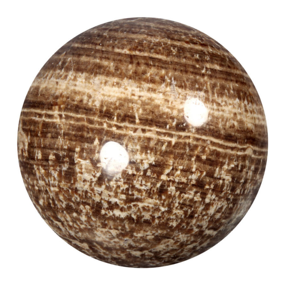 Aragoniet (bruin) bol 64,5 mm | 358 gram