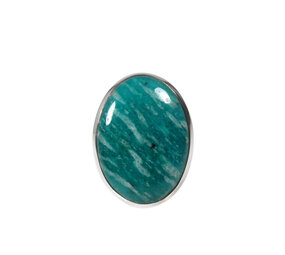 Zilveren ring amazoniet maat 18 1/4 | ovaal 2,5 x 1,8 cm Zilveren ring amazoniet maat 18 1/4 | ovaal 2,5 x 1,8 cm