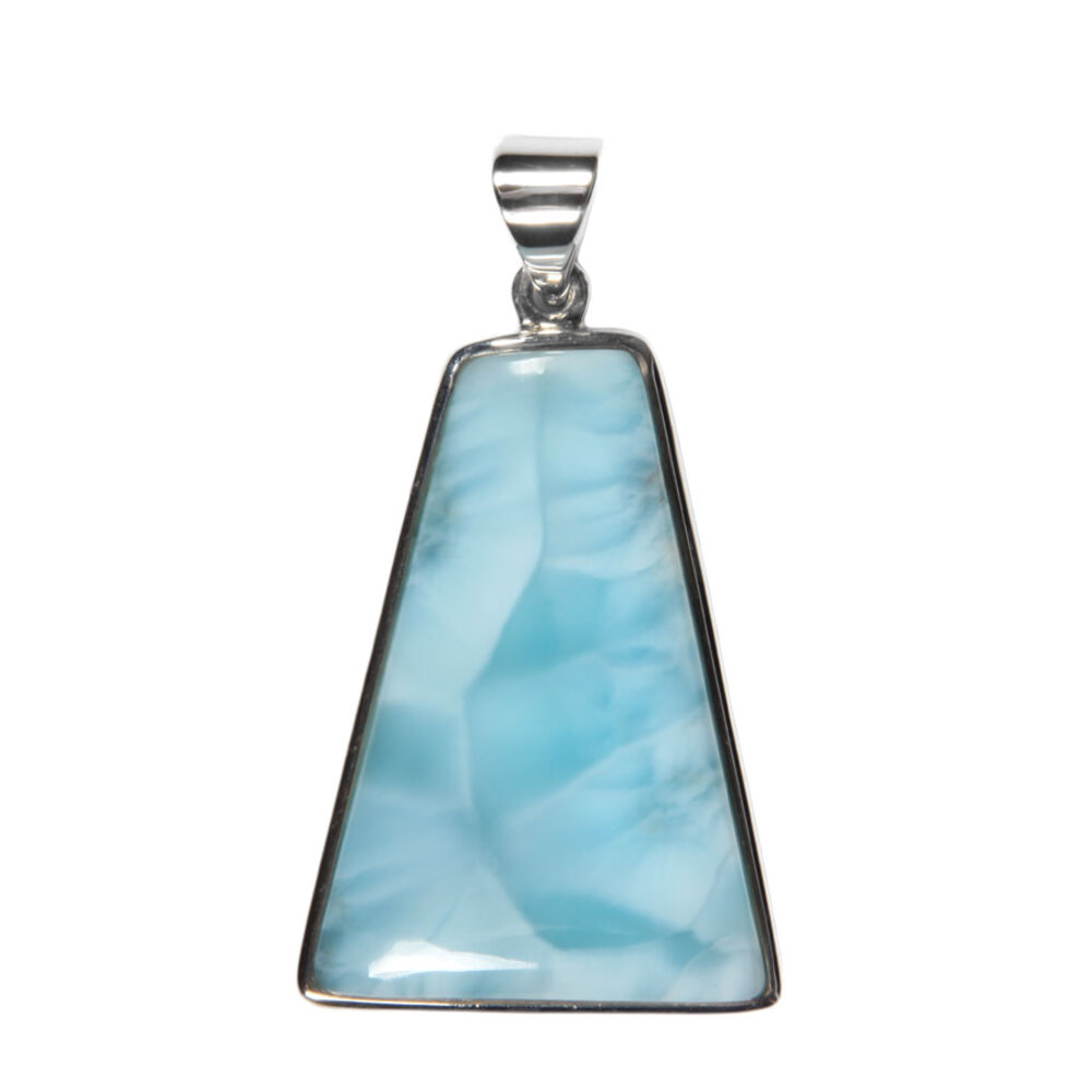 Zilveren hanger larimar | trapezium 3,6 x 2,6 cm Zilveren hanger larimar | trapezium 3,6 x 2,6 cm