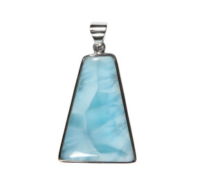 Zilveren hanger larimar | trapezium 3,6 x 2,6 cm Zilveren hanger larimar | trapezium 3,6 x 2,6 cm