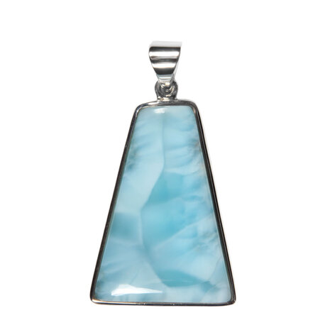 Zilveren hanger larimar | trapezium 3,6 x 2,6 cm Zilveren hanger larimar | trapezium 3,6 x 2,6 cm