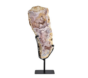 Amethist (roze) op standaard 32 x 12 x 3 cm | 2689 gram Amethist (roze) op standaard 32 x 12 x 3 cm | 2689 gram