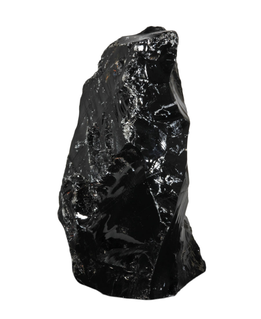 Obsidiaan (zwart) ruw staand 33 x 20 x 18 cm | 10280 gram