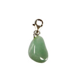 Aventurijn (groen) bedeltje met sterling zilveren slotje Aventurijn (groen) bedeltje met sterling zilveren slotje