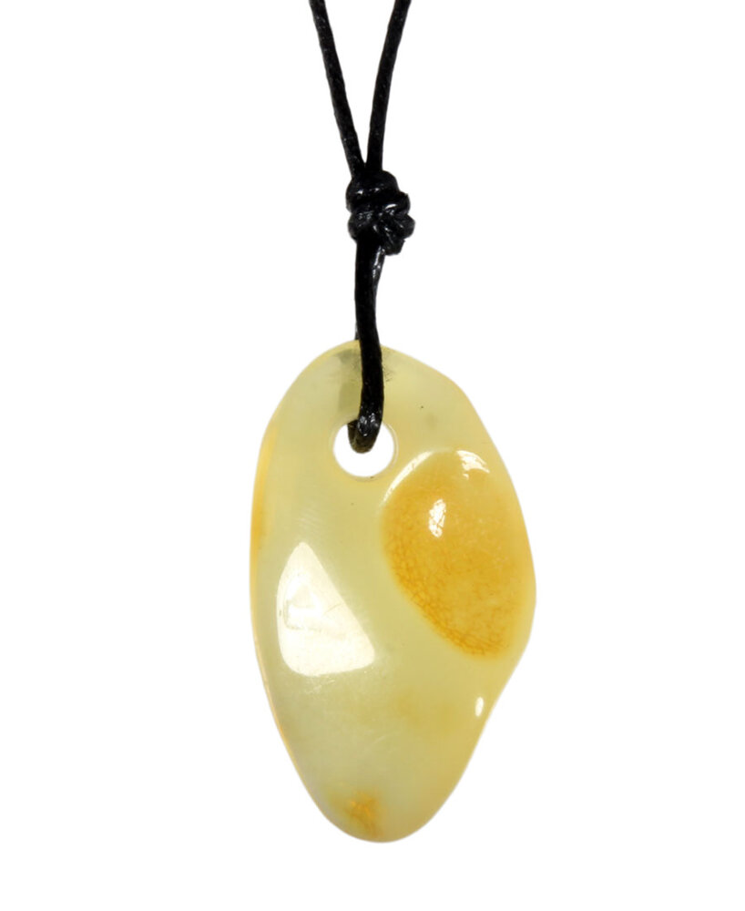 Barnsteen hanger doorboord opaak Barnsteen hanger doorboord opaak