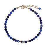 Lapis lazuli gold filled armband | 4 mm facet Lapis lazuli gold filled armband | 4 mm facet