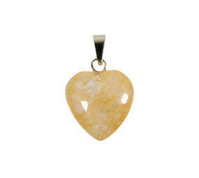 Azeztuliet (Himalaya) hanger hart 15 mm met 14k gouden oogje Azeztuliet (Himalaya) hanger hart 15 mm met 14k gouden oogje