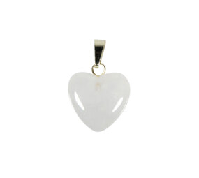 Azeztuliet hanger hart 15 mm met 14k gouden oogje Azeztuliet hanger hart 15 mm met 14k gouden oogje