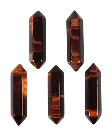 Tijgeroog (rood) dubbeleinder geslepen