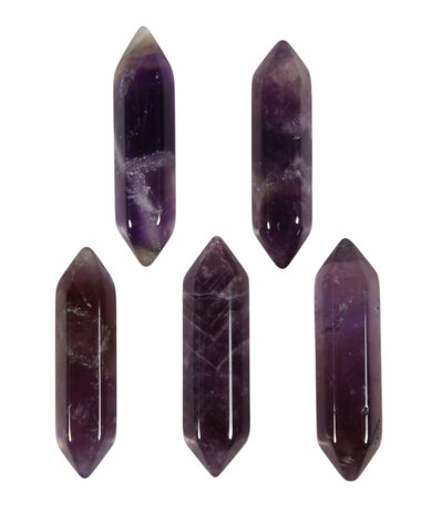 Amethist dubbeleinder geslepen Amethist dubbeleinder geslepen