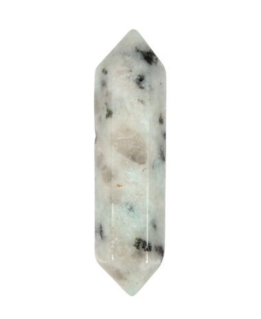 Amazoniet met toermalijn dubbeleinder geslepen