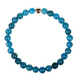 Apatiet armband met 14k gouden kraal | 6 mm Apatiet armband met 14k gouden kraal | 6 mm