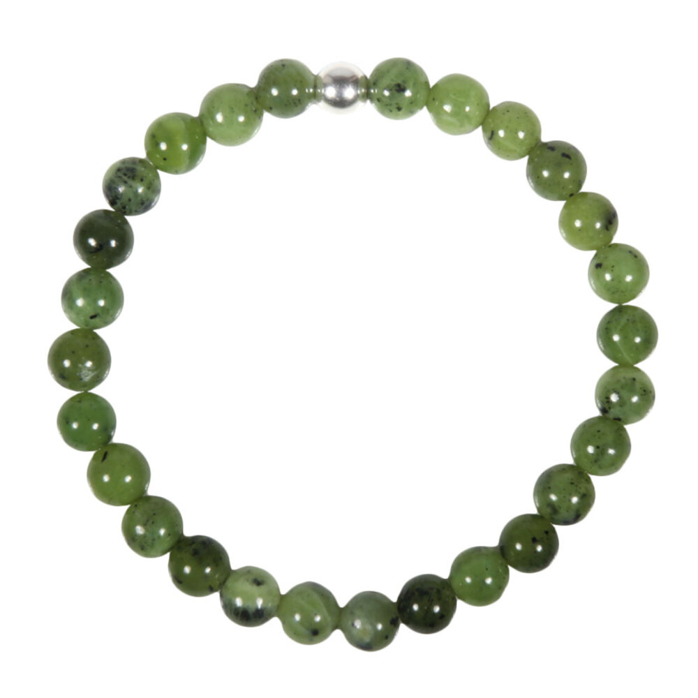 Jade (Canadees) (serpentijn) armband 18 cm | 6 mm kralen