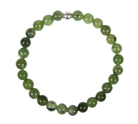 Jade (Canadees) (serpentijn) armband 18 cm | 6 mm kralen
