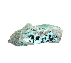 Chrysocolla (drusy) cluster met malachiet kristallen 16 x 8,5 x 6 cm | 928 gram Chrysocolla (drusy) cluster met malachiet kristallen 16 x 8,5 x 6 cm | 928 gram