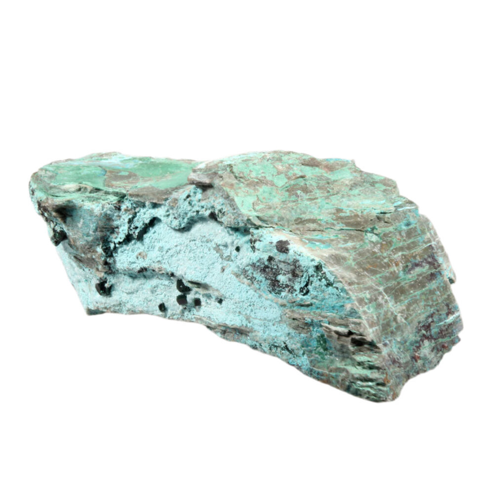 Chrysocolla (drusy) cluster met malachiet kristallen 16 x 8,5 x 6 cm | 928 gram Chrysocolla (drusy) cluster met malachiet kristallen 16 x 8,5 x 6 cm | 928 gram