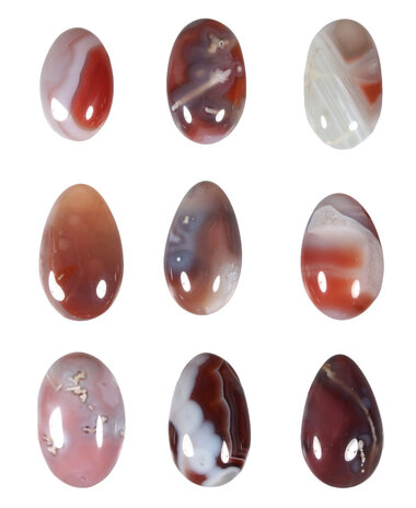 Agaat (rood) hanger doorboord