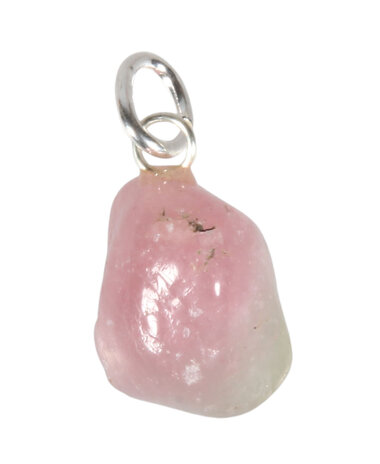 Toermalijn (roze met groen) hanger met zilveren oogje Toermalijn (roze met groen) hanger met zilveren oogje