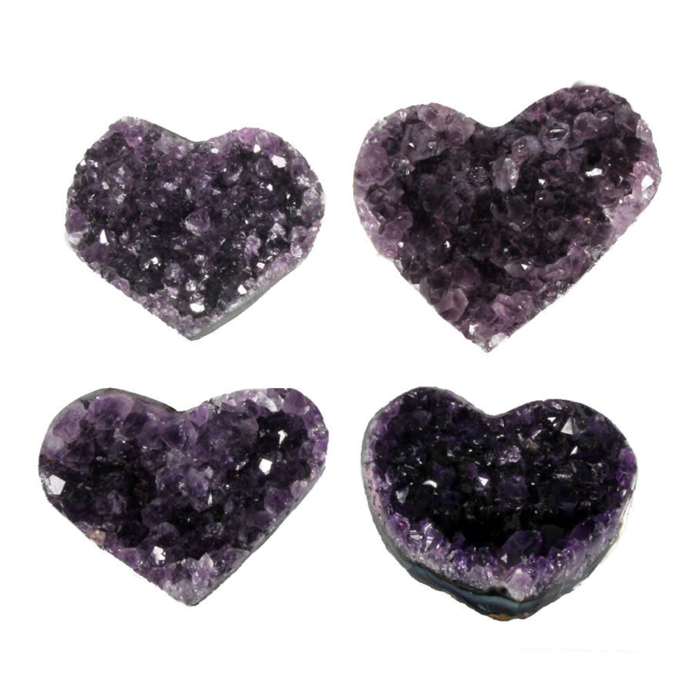 Amethist cluster hart 6 - 7 cm Amethist cluster hart 6 - 7 cm