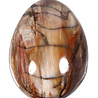 Versteend hout edelsteen ei 5,7 x 4,4 cm tot 6,9 x 4,9 cm