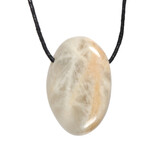 Maansteen hanger doorboord