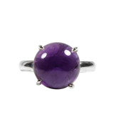 Zilveren ring amethist maat 19 1/4 | rond 1,1 cm Zilveren ring amethist maat 19 1/4 | rond 1,1 cm