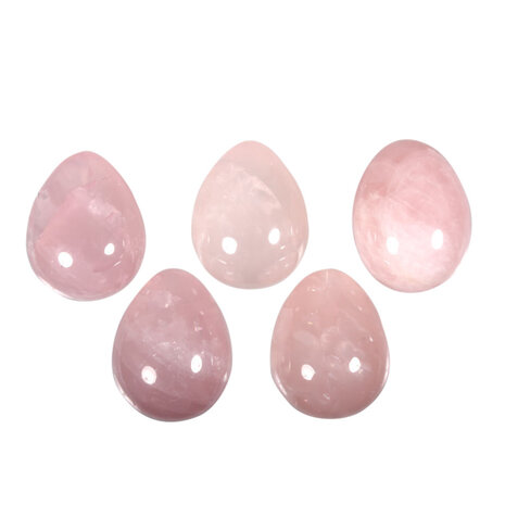 Rozenkwarts edelsteen ei 4,8 tot 5 cm